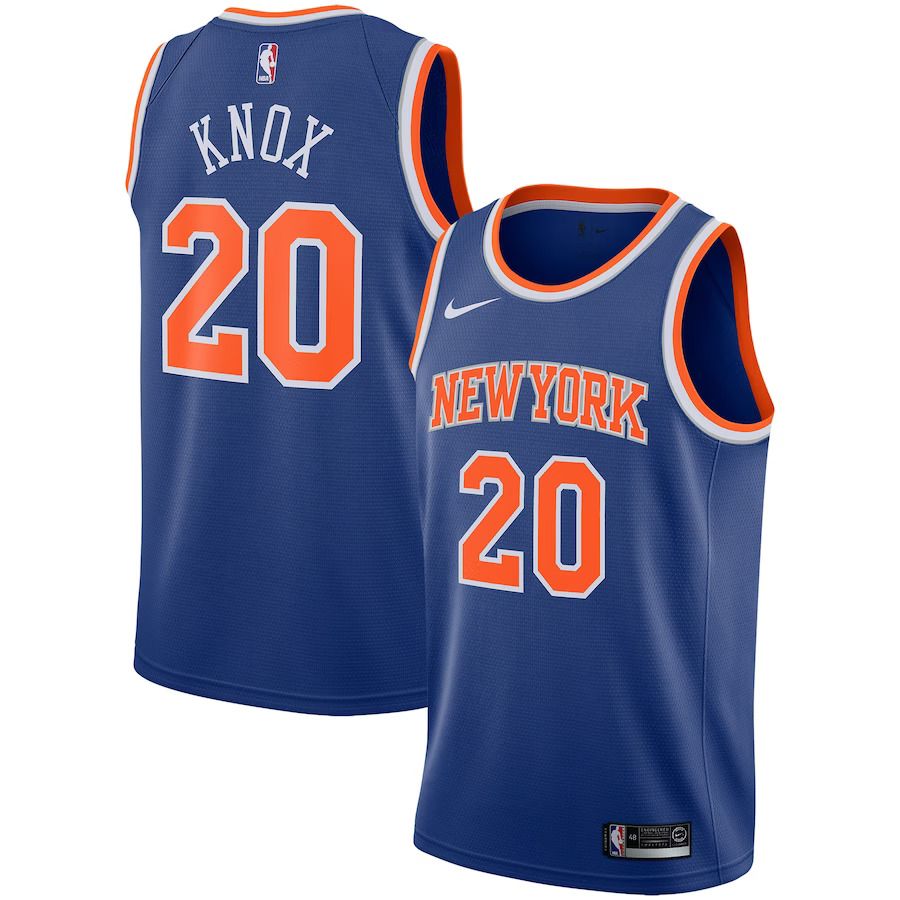 Men New York Knicks #20 Kevin Knox Nike Blue Swingman NBA Jersey